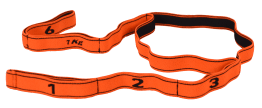Bande élastique fitness force 7 orange/noir