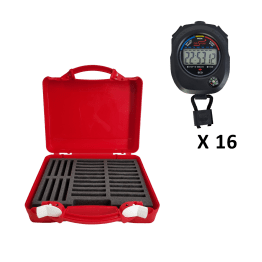 Kit 16 chronomètres SCO + malette rigide